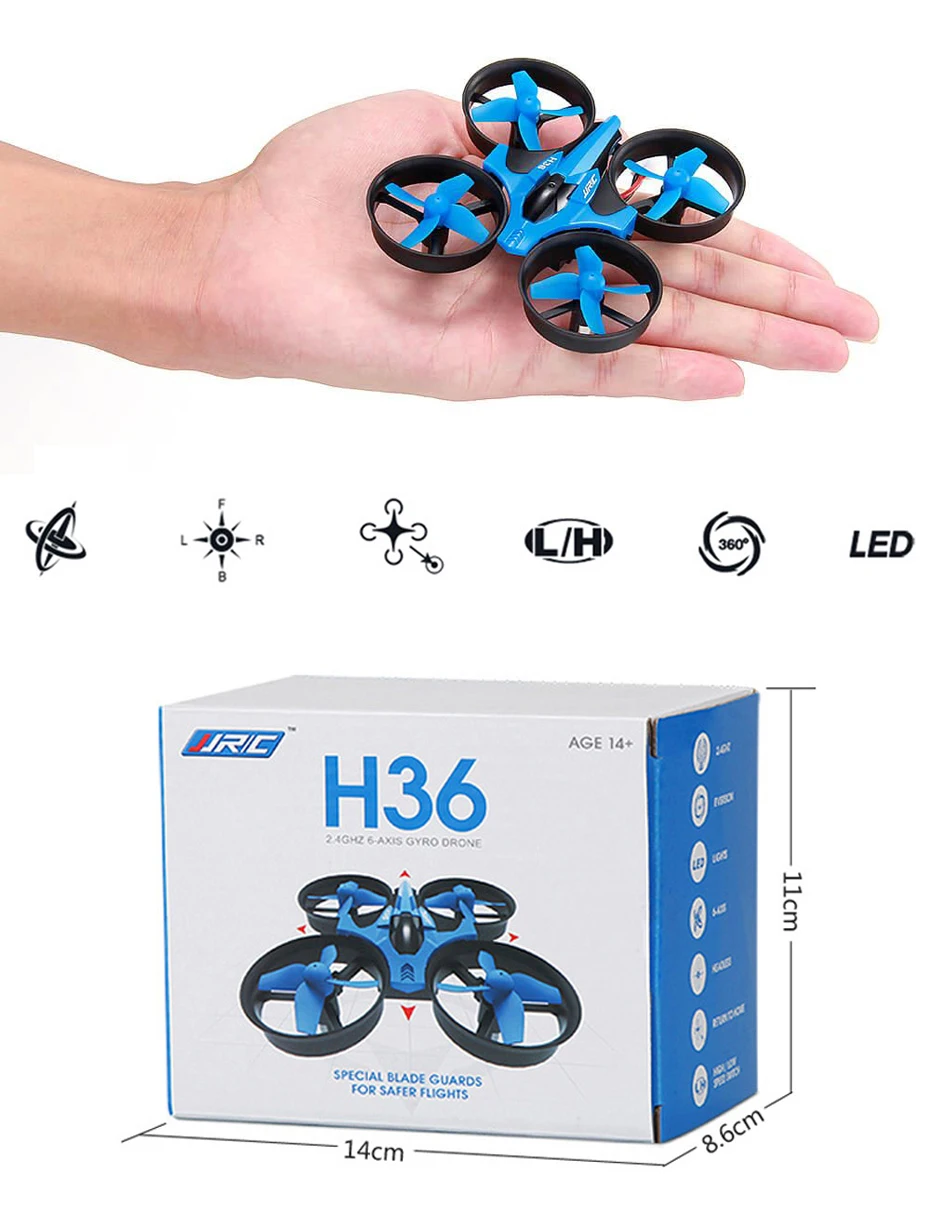 JJRC H36 мини Drone Quadcopter 3D флип Безголовый режим один ключ возвращение вертолет дроны VS JJRC H8 Mini Дрон best игрушки для детей