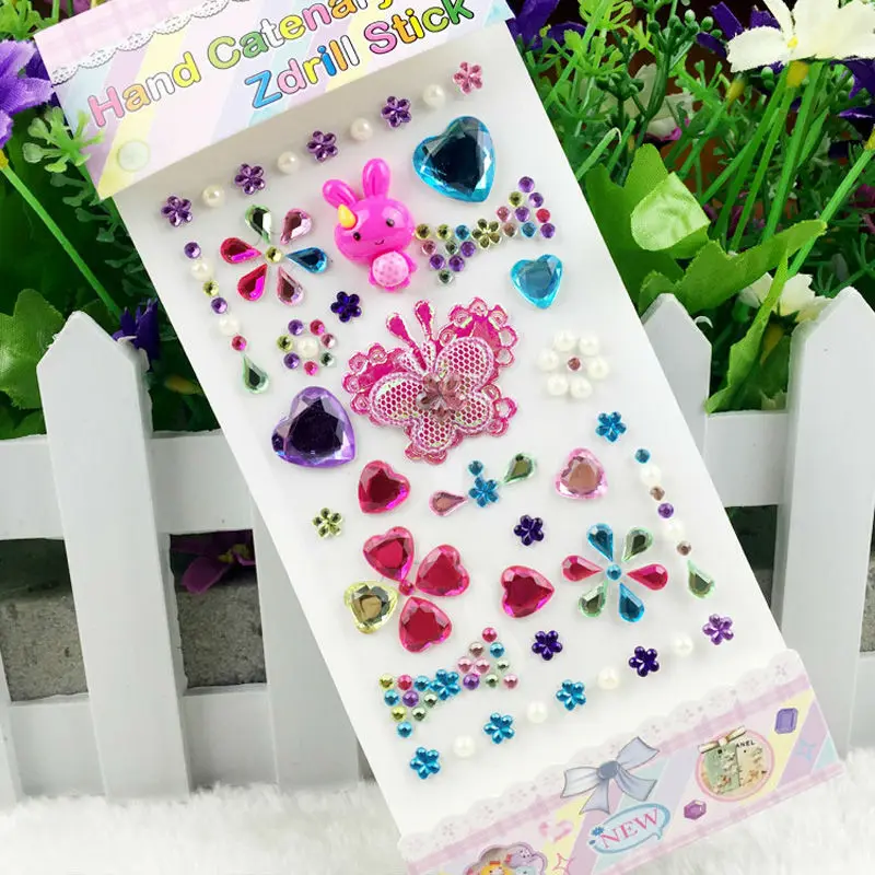 The new children's sticker DIY acrylic diamond rhinestone diamond stickers cartoon stickers children