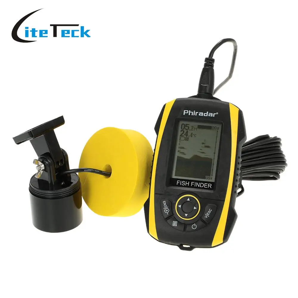 المحمولة صياد السمك شاشة الكريستال السائل الاستشعار سونار Fishfinder إنذار الأسماك عمق مؤشر الصيد مكتشف الصيد الطعم أداة