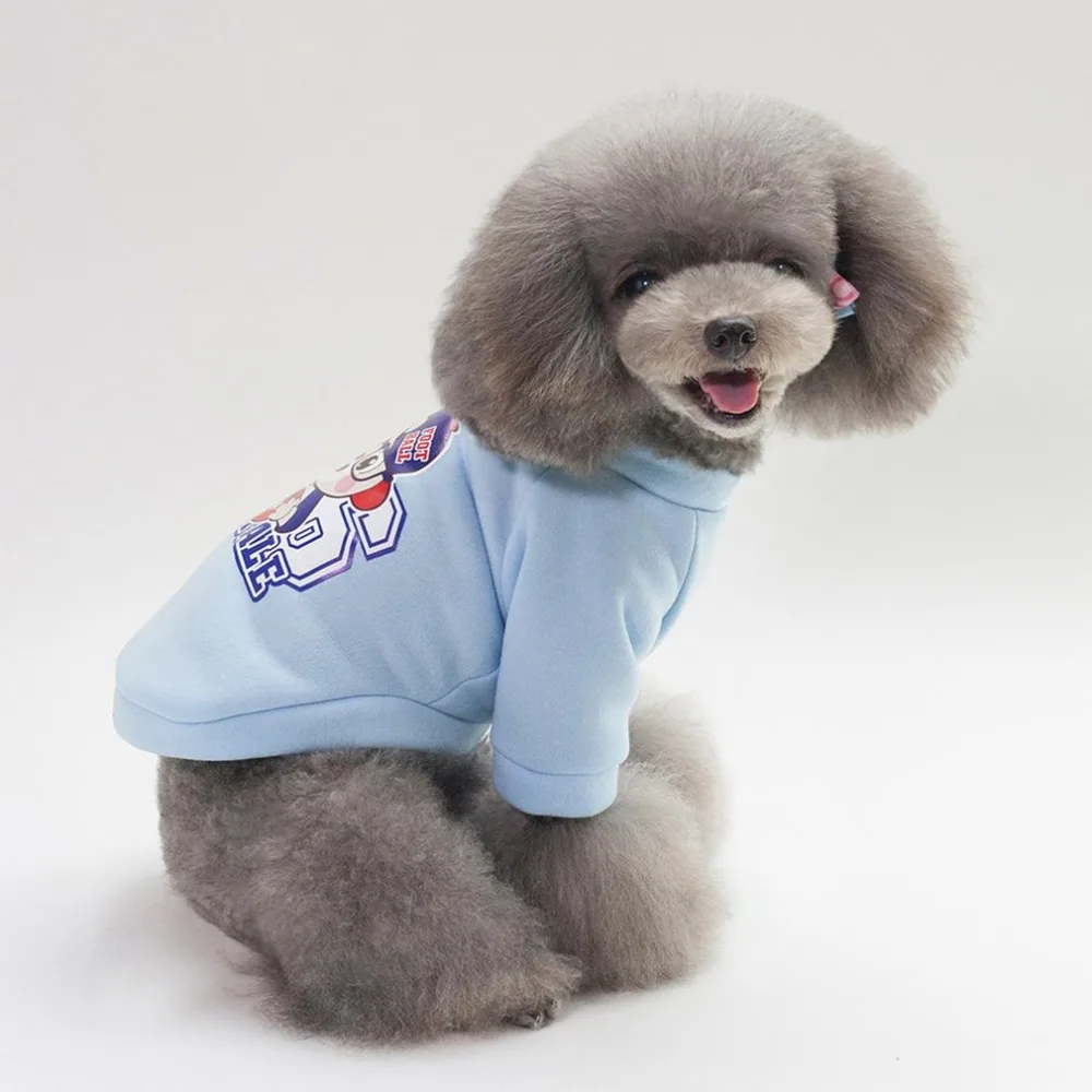

Fashion Pet Warming Clothes Cute Bear Design Soft Cotton Pullover Two Legs Comfortable Casual Dog Tops for Autumn Winter