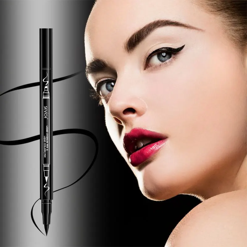 

Sevich Four Heads Eyebrow Pen Waterproof Eyebrow Liquid Pencil Tint Long Lasting Liquid Eye brow Gray Brown Black Makeup