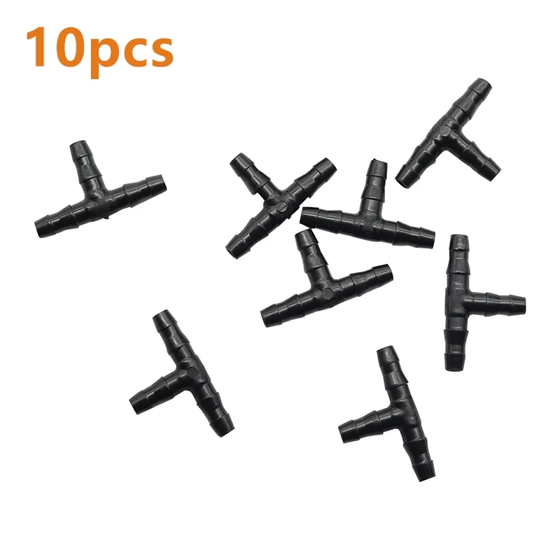 10pcs 10/50 шт спринклерная орошение 1/4 дюймов соединители водяного шланга шланг штуцер столярная капельная система для шланга 4 мм/7 мм - Цвет: 10pcs