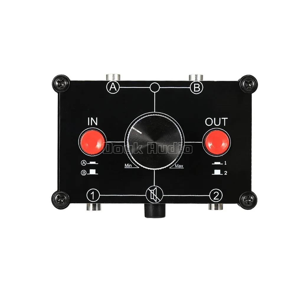 2 в 2 из 3,5 мм A/B 1/2 селектор аудио переключатель громкости Пассивный предусилитель сплиттер