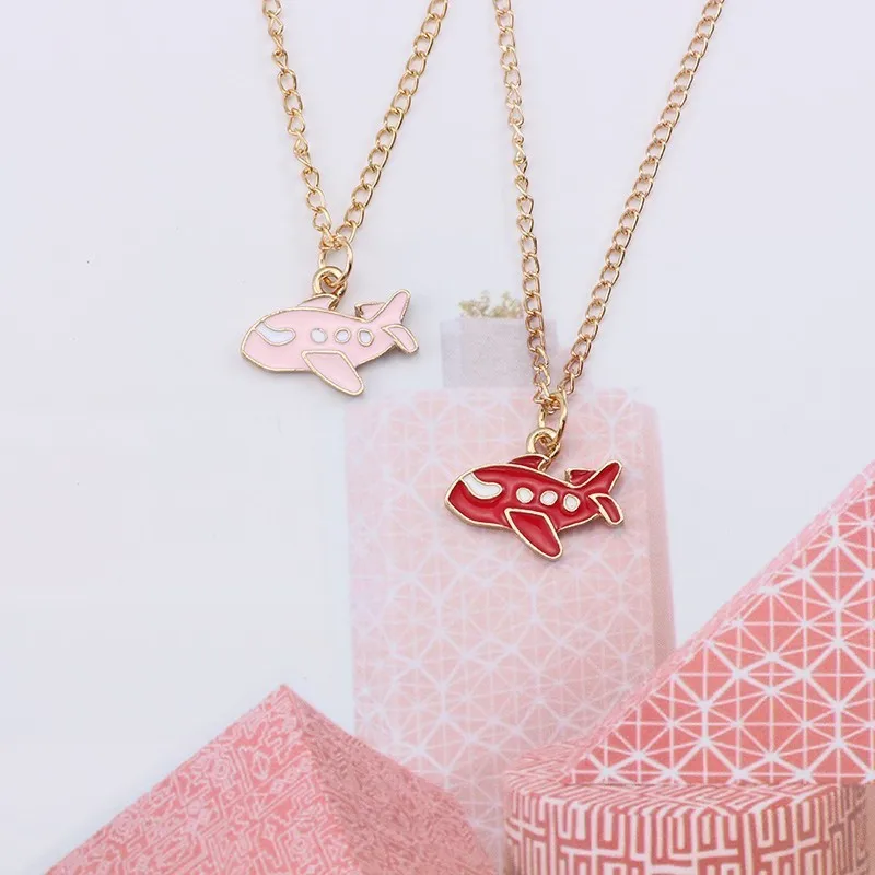Cartoon-Aircraft-Necklaces-Pendants-Cute-Mini-Gold-Enamel-Colorful-Airplane-Air-Plane-Necklace-Women-Jewelry-Gifts (4)