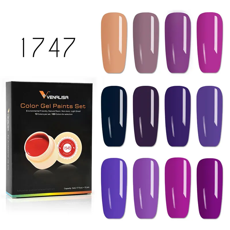 Venalisa Гель-лак 5 мл, роскошная коробка для красок, впитывающий УФ светодиодный гель, сделай сам, французский CANNI Гель-лак, дизайн, краска для ногтей, Цветной Гель-лак
