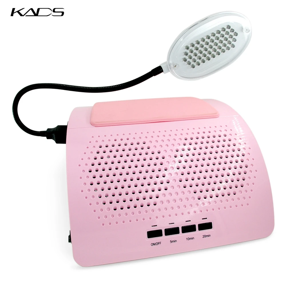 KADS 40 Вт Розовый гвоздь пылесборник с светодиодные лампы для ногтей маникюрная машина оборудование-гвоздь всасывание пыли для маникюрного салона