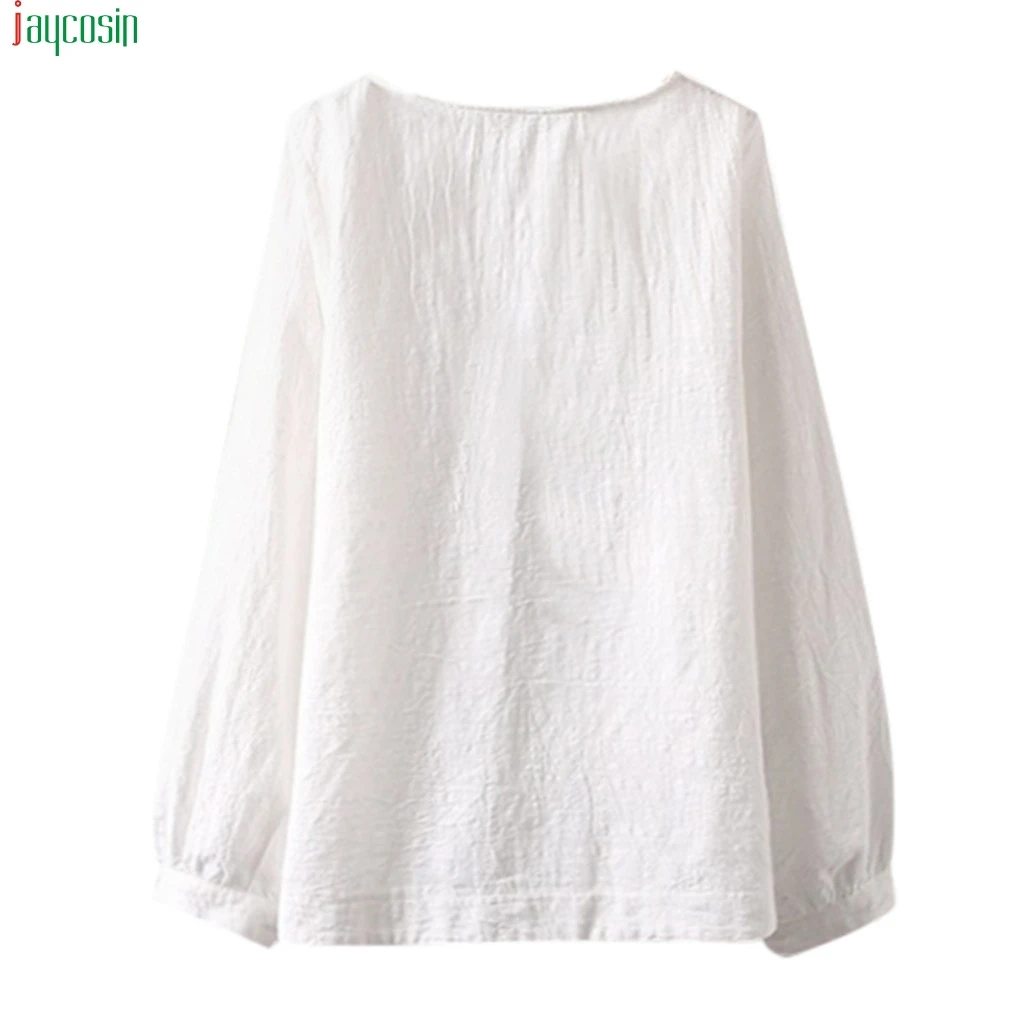 

JAYCOSIN Women Tops Blouses Women 2019 Casual O-Neck Long Sleeve Tops Loose Blouse for Women Shirt Streetwear Fashion Clothing