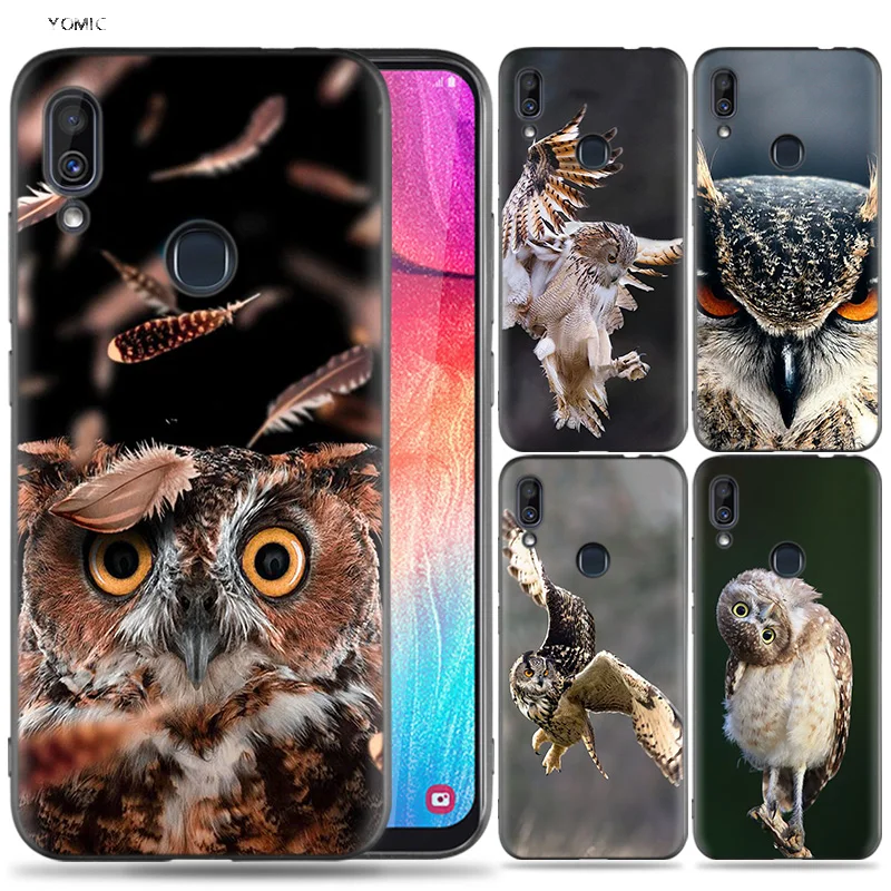 

Silicone Case for Samsung Galaxy A30 A50 A10 A20 A70 A40 M10 M20 M30 A6 A8 J4 J6 J8 Plus A7 A9 2018 cute owl animal bird