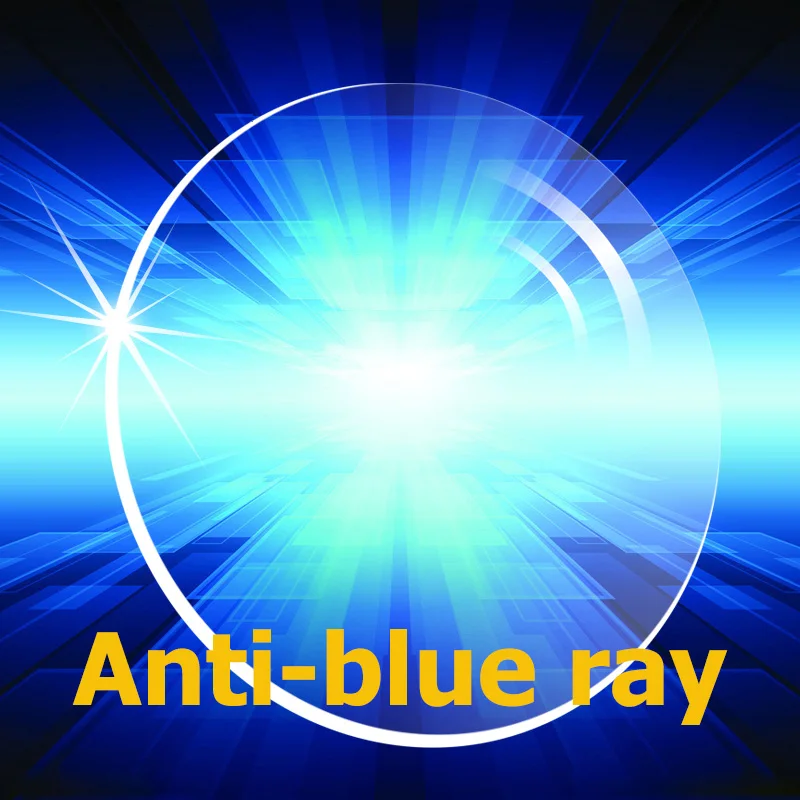 Prescription Single Vision Lenses Anti Blue Ray Photochromic Myopia Eyeglasses Lens MR-8 Rimless Glasses Optical Lenses BOER