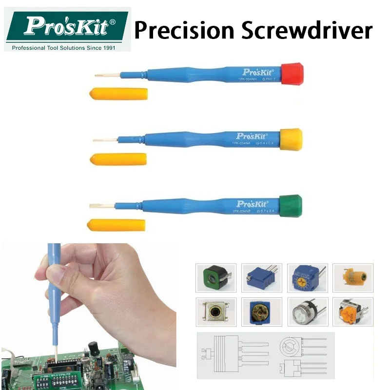 

Pro'sKit 1PK-034 Series Precision Ceramic Screwdriver Non-magnet Resistant to Acid SMD Components Adjust High Frequency