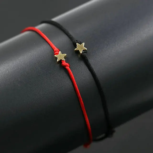 Bracelet assorti couple rouge et noir