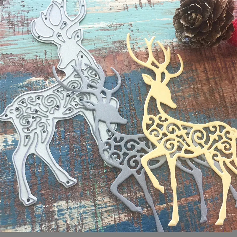 

DiyArts Filigree Reindeer Die for Scrapbooking 2019 New Cutting Dies DIY Album Card Making Decor Paper Craft