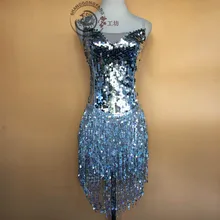 Стиль латинских Танцевальный костюм пикантные камни кисточкой латинские танцы платье для латинских танцев для женщин конкурс латиноамериканских танцев платья A76 S-4XL