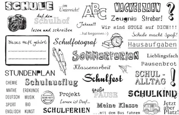 

German text Transparent Clear Silicone Stamp Seal DIY Scrapbooking photo Album Decorative Clear Stamp A0710