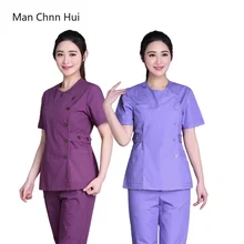 Летние женские медицинские скрабы для больниц, распродажа, дизайн, тонкие, подходят, зубные скрабы, для салона красоты, униформа медсестры