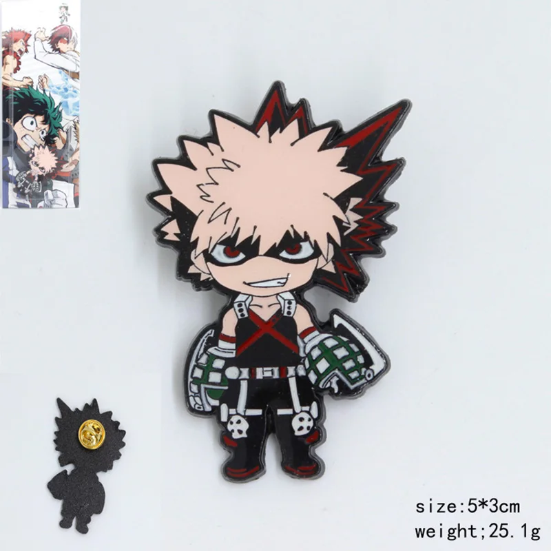 Брошь моя геройская Академия косплей искусственная брошь Midoriya Izuku Bakugo Katsuki сплав