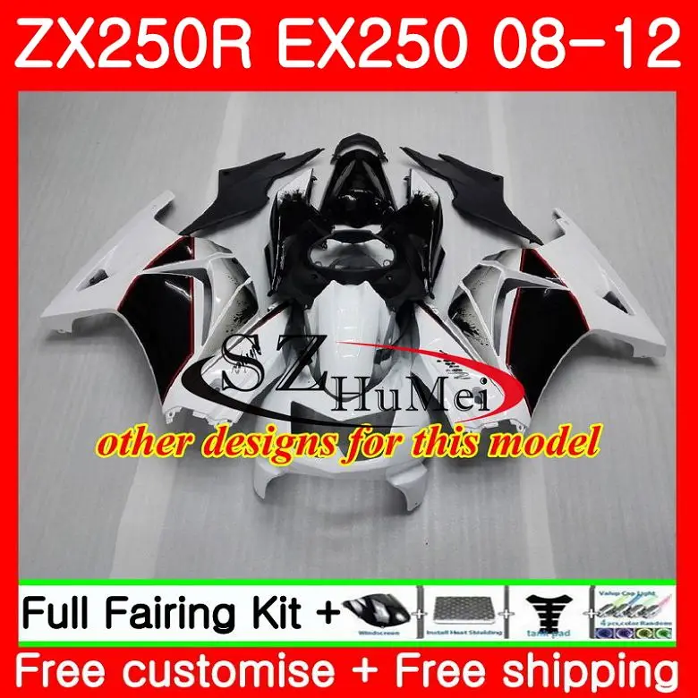 Средства ухода за кожей для KAWASAKI NINJA ZX-250R EX 250 ZX 250R 08 09, 10, 11, 12, цвета: зеленый, черный 1SH11 EX250 ZX250R 2008 2009 2010 2011 2012 обтекатели