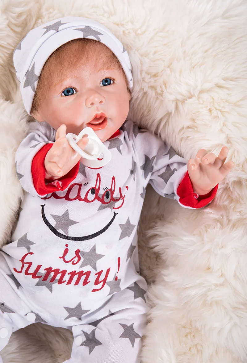 50 см 19 &quotreborn Lifelike baby bb reborn Bonecas boy creative Bebe kid toy simulation silicone dolls|Куклы| |