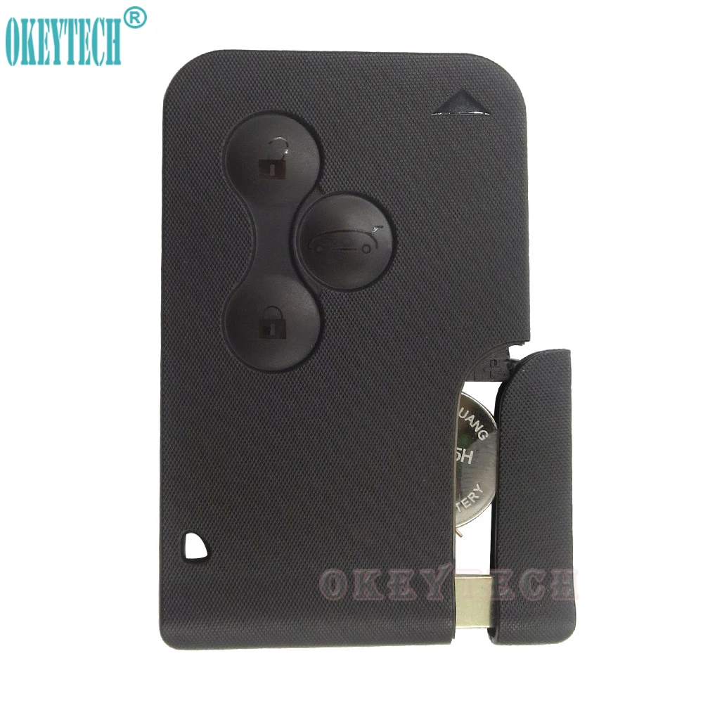 Smart Remote Key 433 MHz ID46 Chip for RENAULT Megane Scenic Smart Card Replacement Fob Case Cover 3 Buttons Insert Small Blade