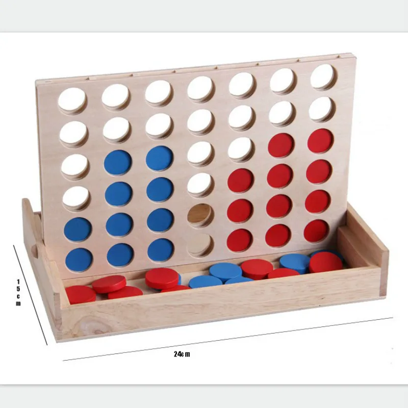 Parent-Child Puzzle Toys Rubber Wooden Pack Multi-color Continuous 4 Lock-in Game Chess Birthday Gift Parent-Child Puzzle Toys Rubber Wooden Pack Multi-color Continuous 4 Lock-in Game Chess Birthday Gift