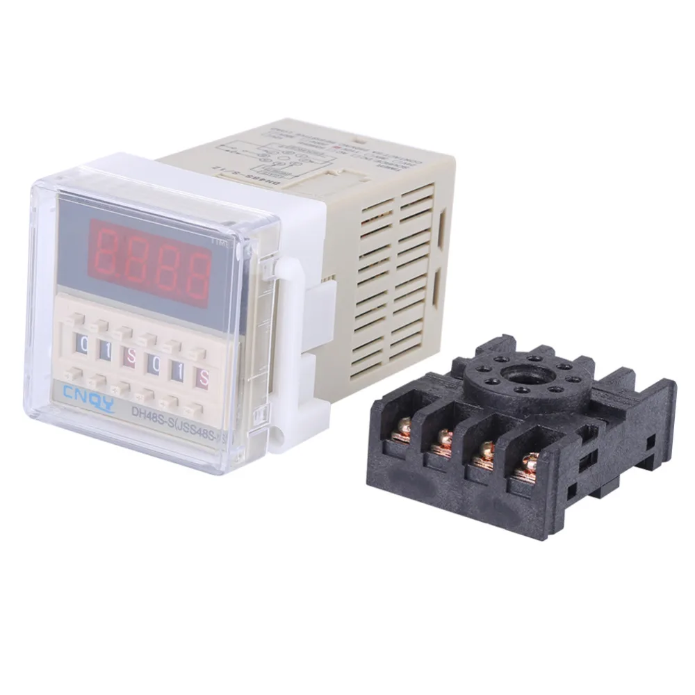 110V AC Time Relay 0.1s99h Cycle Control Time Relay DH48S S Digital Display Time Relay with