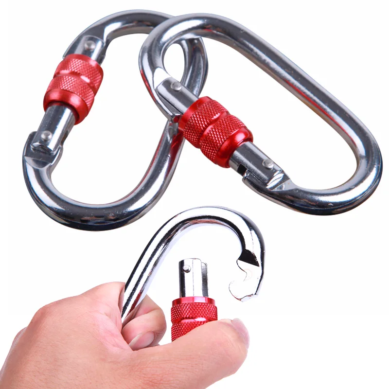 5 Pcs/pack Wnnideo Outdoor Steel Carabiner Tent Rope Fixed
