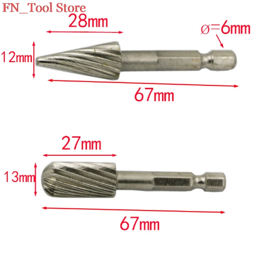 5 шт. /комплект. быстрорежущей стали Ротари файла поворотный нож шлифовальной головки полированное дерево файл Мощность инструмент, аксессуары
