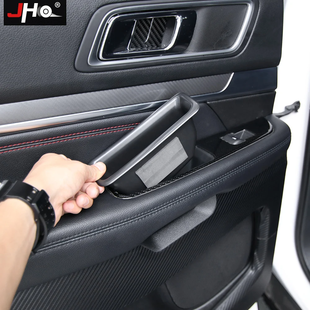 Best JHO Car Organizer Accessories Door Armrest Handle Storage Box For 2011 2019 Ford Explorer 2012 2013 2014 2015 2016 2017 2018