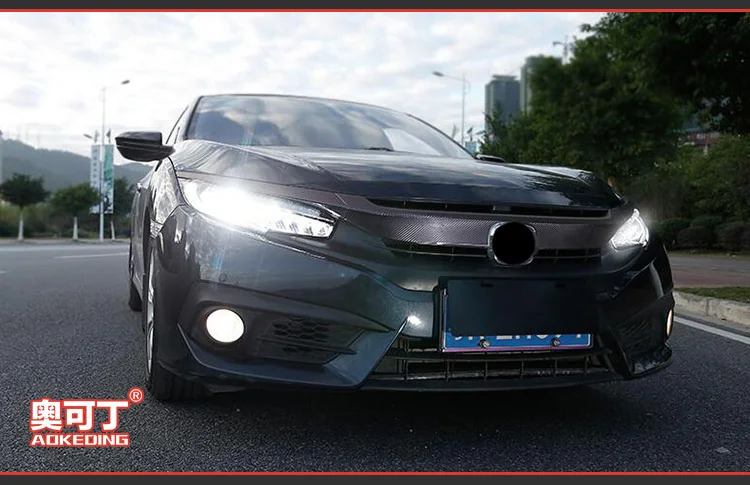 АКД автомобилей Стайлинг фар для Honda CIVIC X G10 Origine Тип фары светодиодные ходовые огни биксенон интенсивность пучка Противотуманные фары ангельские глазки