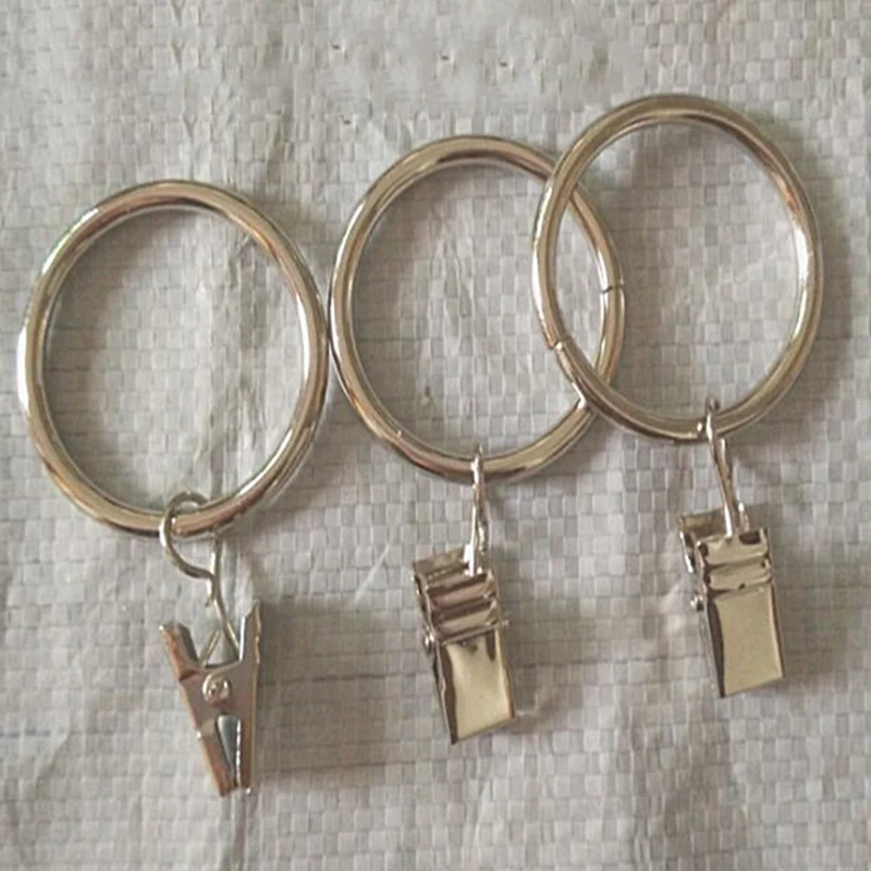

10pcs Stainless Steel Hook Metal Rings Clips with Eyelets For Window Curtain