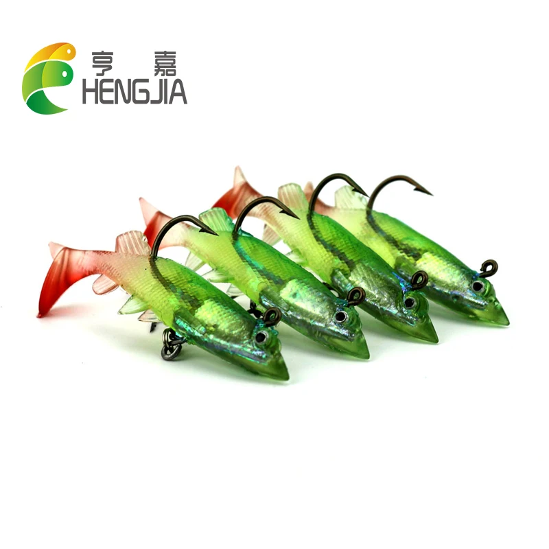 HENGJIA 10PCS soft plastic fishing lures wholesale pesca fishing tackle