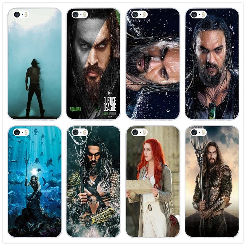 Мягкие силиконовые ТПУ чехлы для мобильных телефонов iPhone 6 6s Plus 7 8 5 5C 5S SE X 4 4s Aquaman