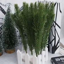 10 шт. 24 см искусственные растения сосновые ветки Рождественская елка Свадебные украшения DIY аксессуары ручной работы Детский Подарочный букет