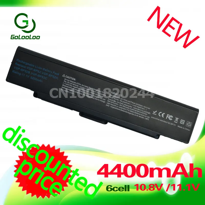 

Golooloo 4400MaH 11.1v Black Laptop Battery For Sony Vaio VGN-AR11 VGP-BPS2 BPS2 VGP-BPS2C VGP-BPL2 VGP-BPS2A PCG-6P1L