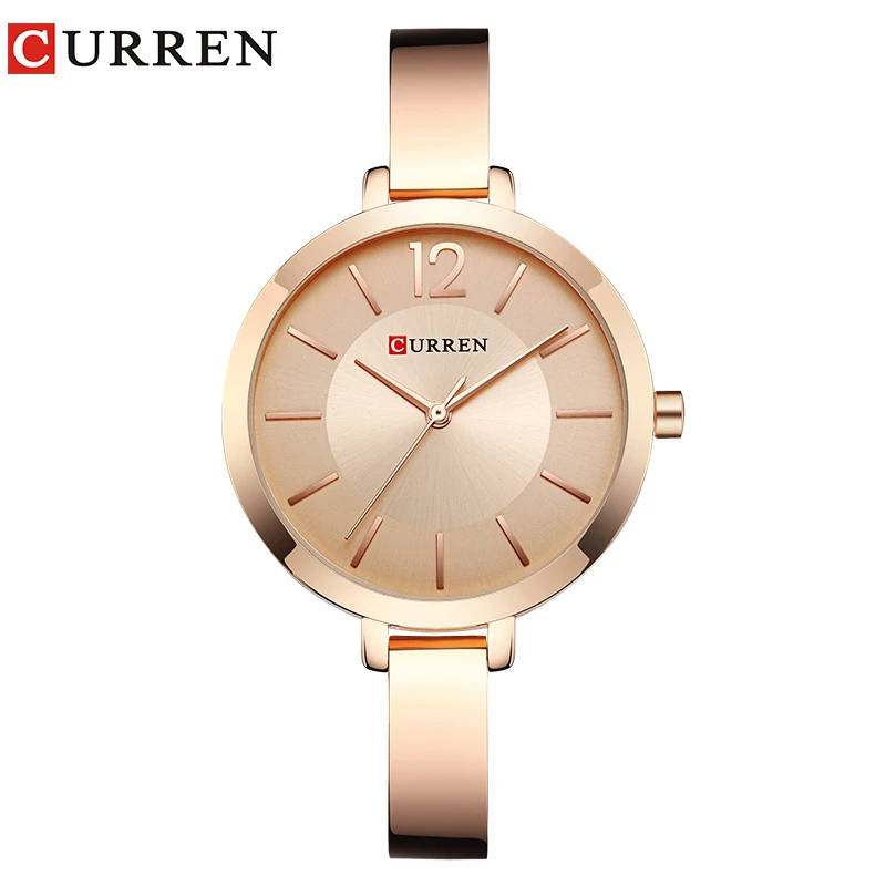 Женские кварцевые часы CURREN розовое золото сталь браслет женские Montre Femme Relogio Feminino