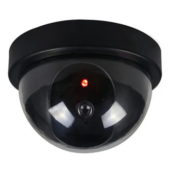 

Wireless Dommy Dome Fake Camera Mini Outdoor Security Camera with Flashing LED light CCTV Monitoring Home Surveillance System