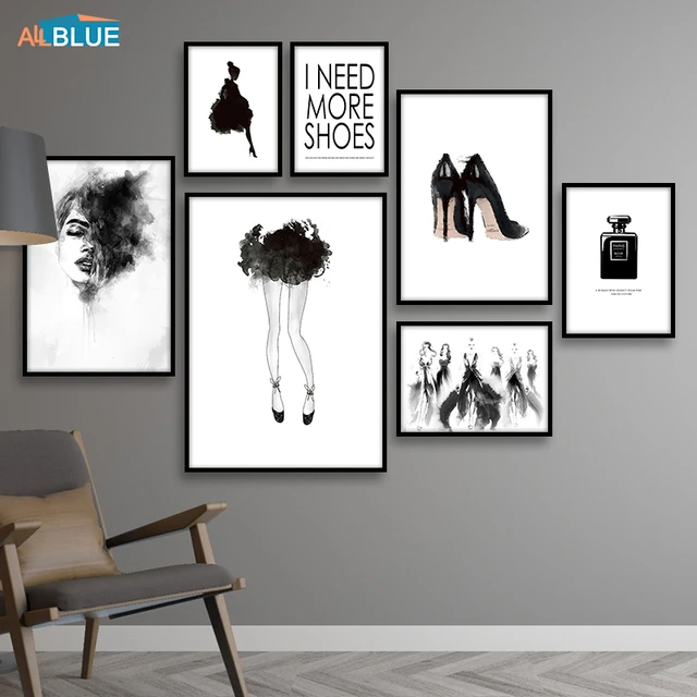 Loading  Black and white wall art, Art prints, Fashion wall art