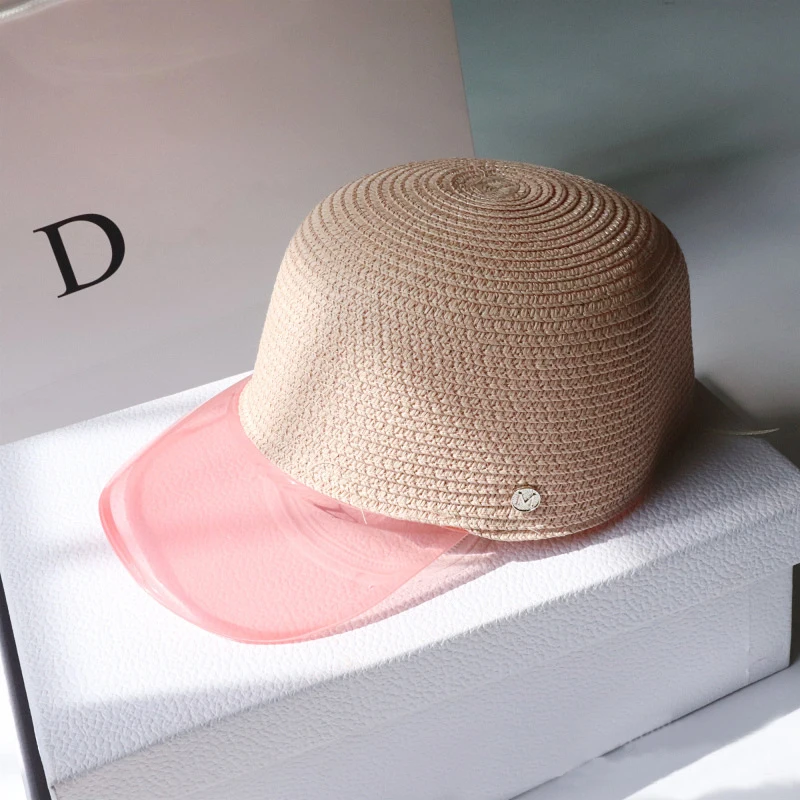 Летняя женская шляпа 2019pvc пластиковая прозрачная шляпа с уткой Весенняя и летняя модная соломенная шляпа женская красная бейсболка Ins