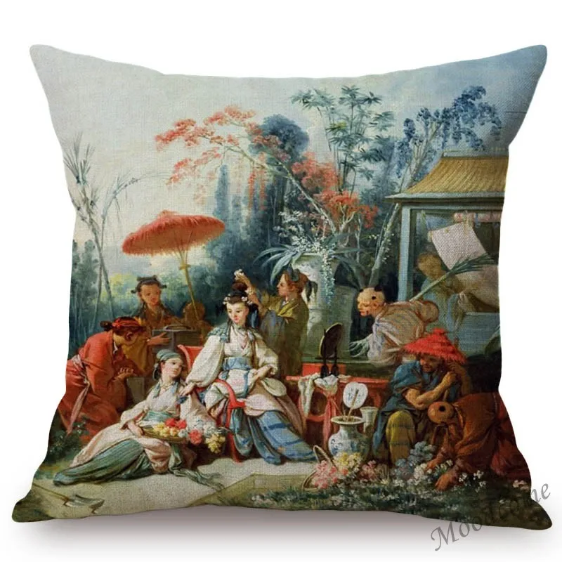 Роскошный Чехол на подушку Renaissance Rococo чехол для дивана с масляной росписью