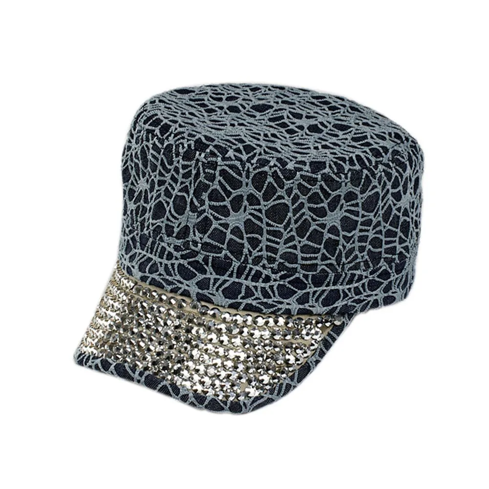 Версия новых кружевных алмазных плоских шапок, бейсболки MS tide cap B0121 LB - Цвет: shallow blue