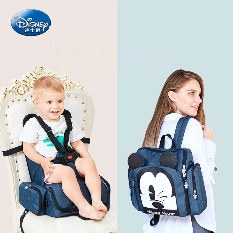 Disney Dining Chair Bag Multifunctional Diaper Bag 2019 New Stlye Waterproof Mother Handbag Nappy Backpack  Travel Mummy Bags