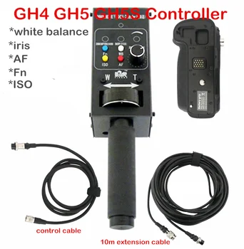 

GH3 GH4 GH5 GH5S Camera Controller iris/while balance/AF/Fn/ISO Focus Remote Control for Panasonic Camera Crane Jib Arm