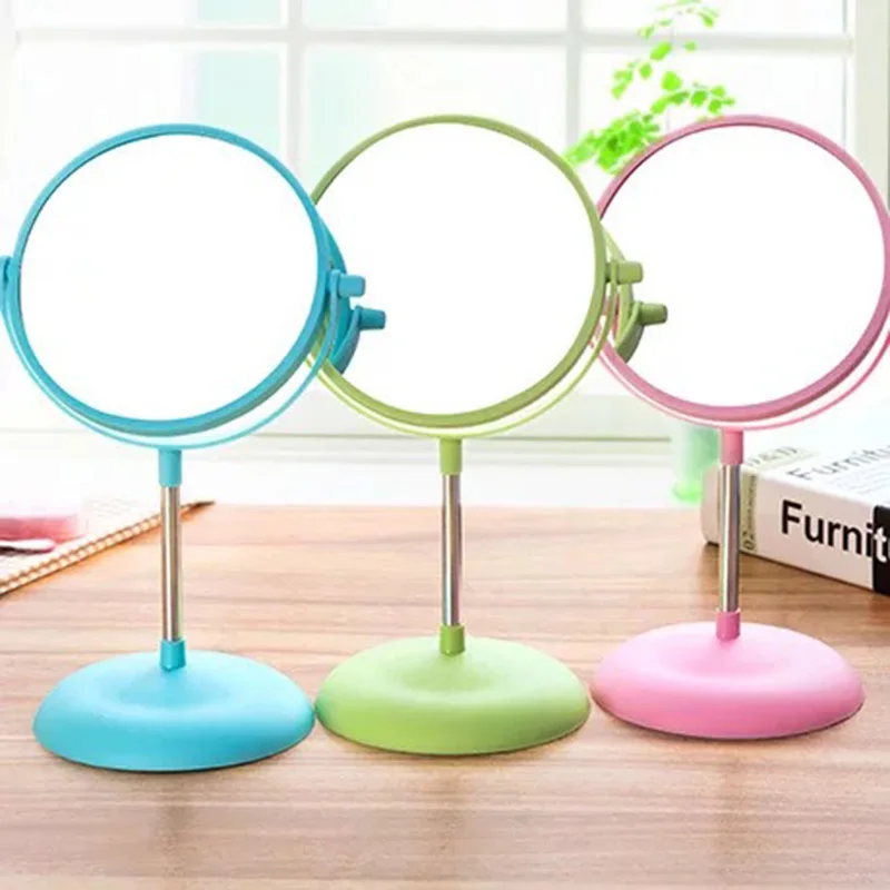 

Silver Desk Type Double Side Cosmetic Makeup Mirrors Removable type glass cosmetic mirror
