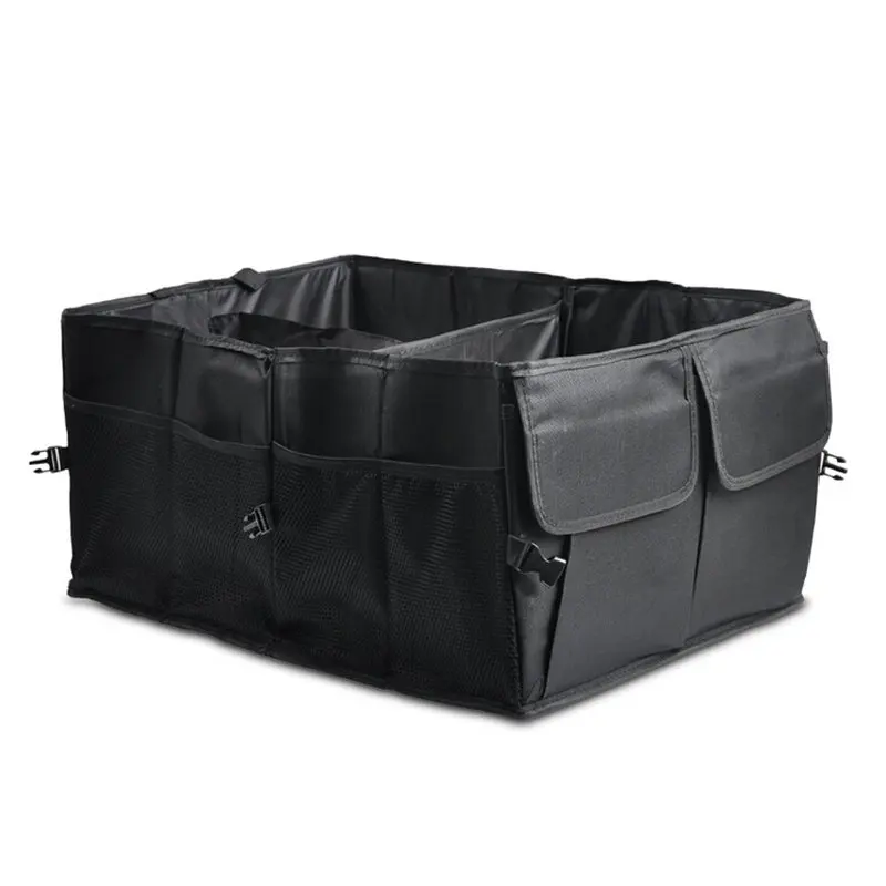 car auto Waterproof Foldable Black Car Boot Organizer Storage Bag Protable Auto Storage Box Multi-use Tools Organizer