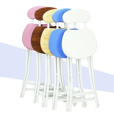 Folding small portable dining chair home chairs folding bench chairs