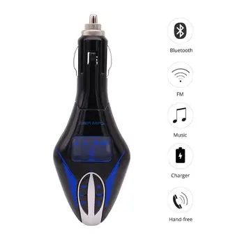 

Wireless Bluetooth FM Transmitter Radio Adapter Car Kit USB Charger Support USB Flash Drive Micro SD Card AUX Input Output