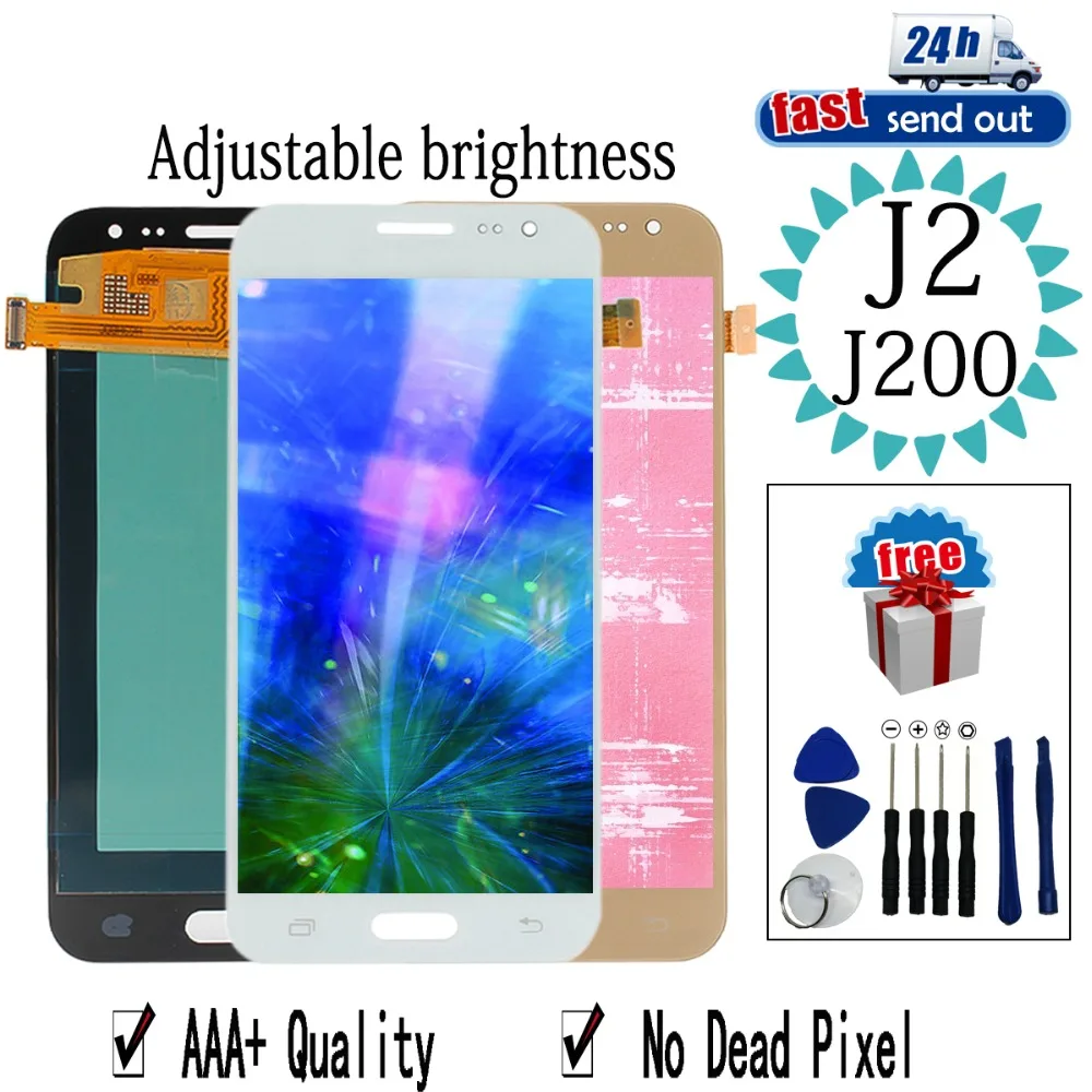 

AMOLED LCD For Samsung Galaxy J2 2015 J200 LCD Display J200F J200M J200H Touch Screen Tested Digitizer Assembly