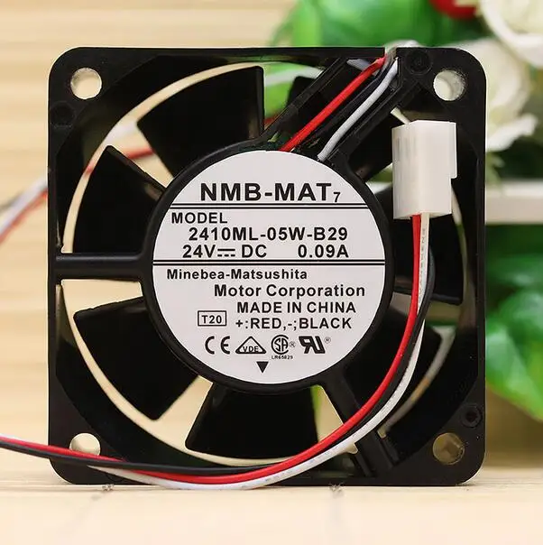 

Оригинальный 3-линейный инверторный вентилятор NMB 2410ML-05W-B30 6025 6 см 0.08A 24 В