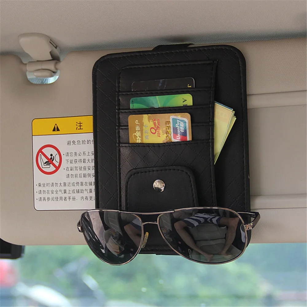 Auto Car Sun Visor Organizer Auto Card Ticket Pouch Pocket Sunglasses