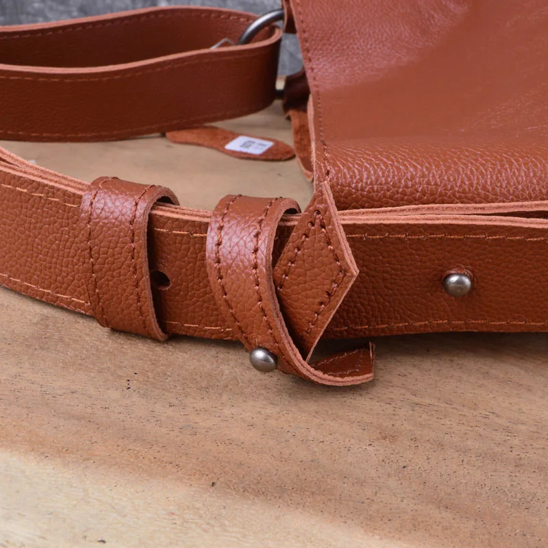 AETOO Leather tote handbags shoulder portable shopping bag Korean bucket bag art big tote bag